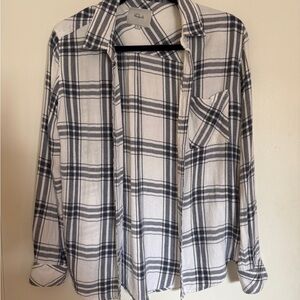 Rails Hunter Button Down Shirt White Storm Plaid Size Small